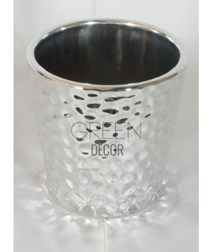 Vaso ceramica colore argento 