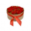 SCATOLA CON ROSE STABILIZZATE ROSSE