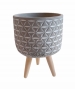 VASO CERAMICA E LEGNO