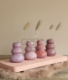 SET VASETTI PEBBLE SMALL PINK X 8